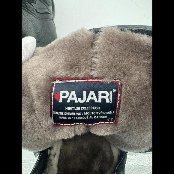 Pajar Heritage Collection Leather Sherling Boots Black Size 11 US Men's - Picture 5 of 5